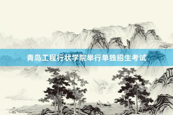 青岛工程行状学院举行单独招生考试