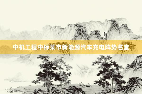 中机工程中标某市新能源汽车充电阵势名堂